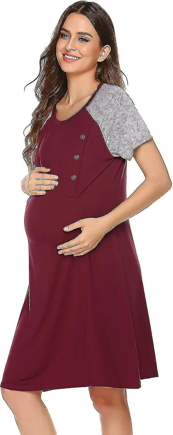 3 In 1 Delivery/labor/nursing Nightgown Women's Maternity Hospital Gown/sleepwear For