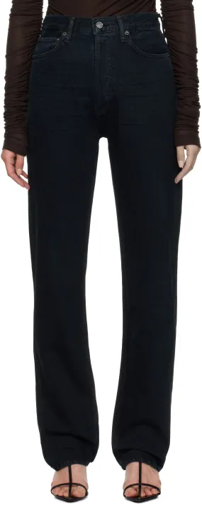 AGOLDE 90's Pinch Waist High Rise Straight Long Jeans