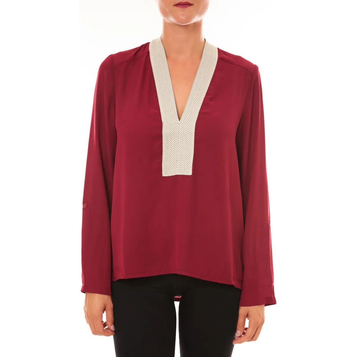 By La Vitrine Blouse Z089 bordeaux