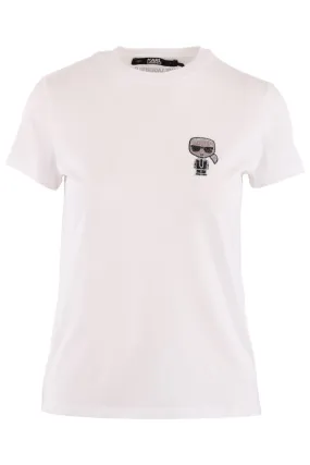 Camiseta blanca con Karl brillante