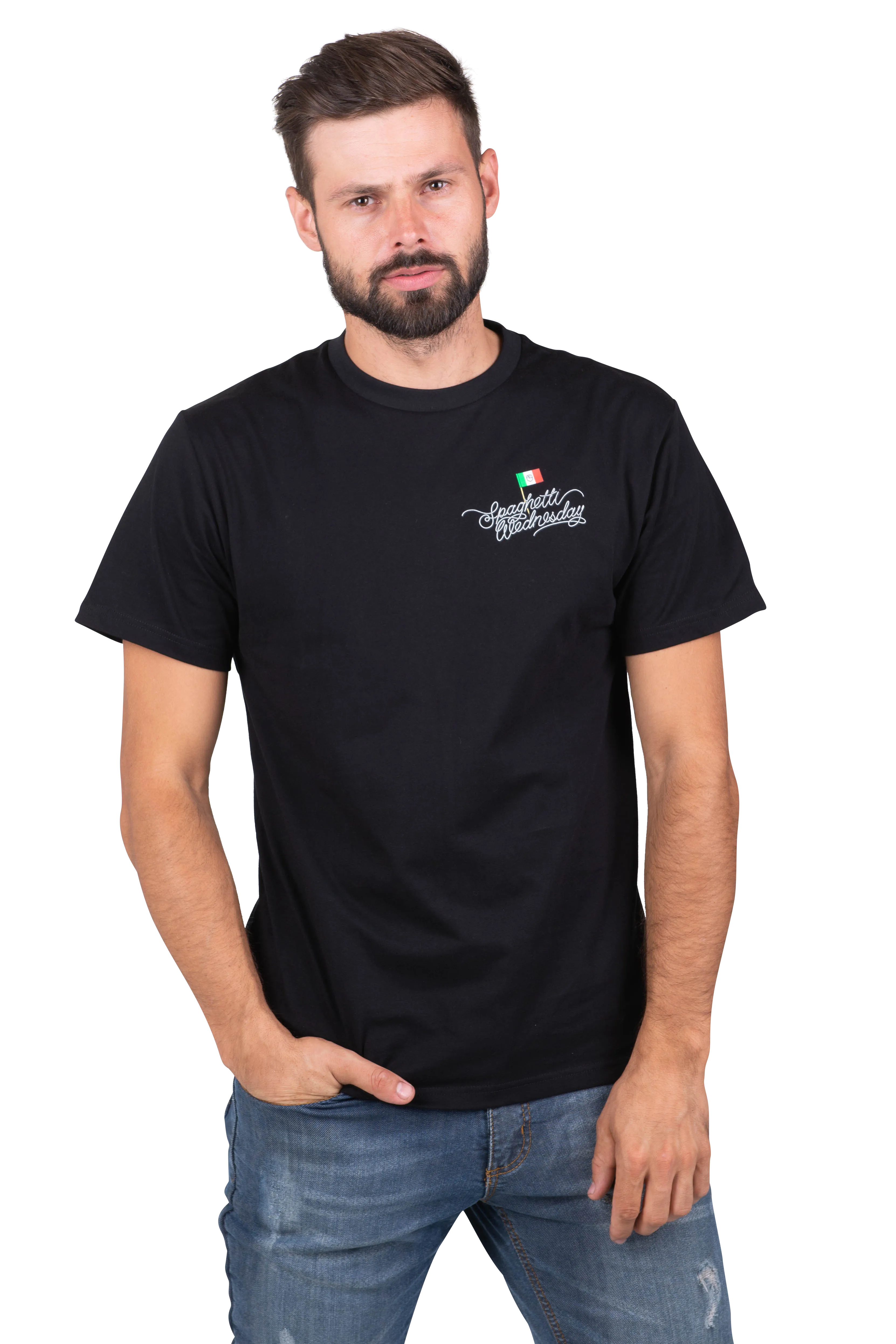 Camiseta Fist Spaghetti Wednesday Negra