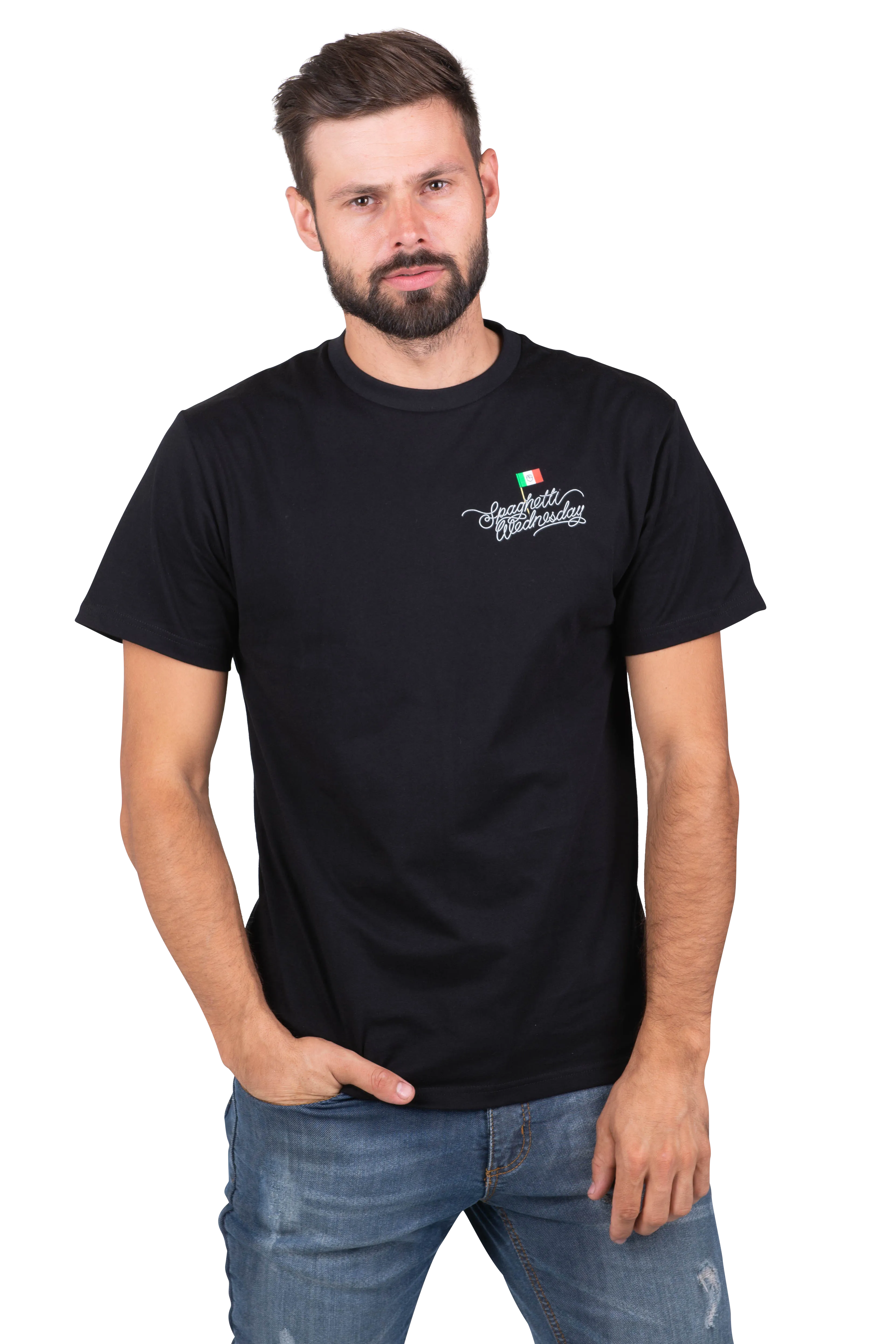 Camiseta Fist Spaghetti Wednesday Negra