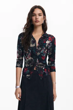 Camiseta tul estampado floral