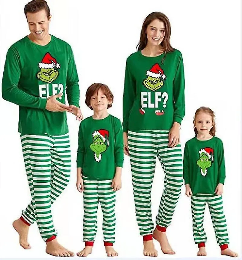 Christmas pajamas matching family pyjamas  pajamas set deer outfits adults kid cotton party sleepwear cartoon nightwear