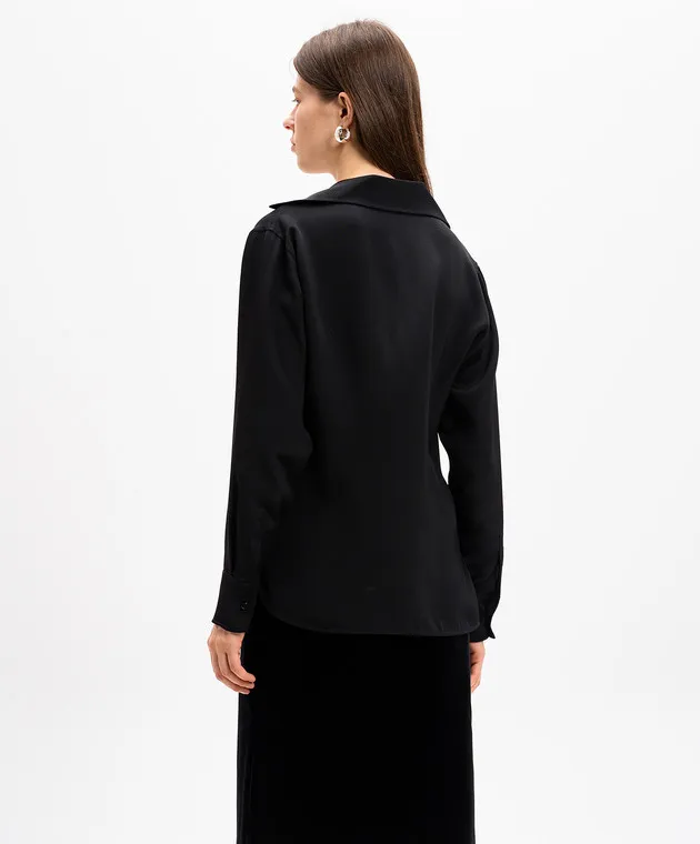Max Mara Black silk ZANZERO blouse
