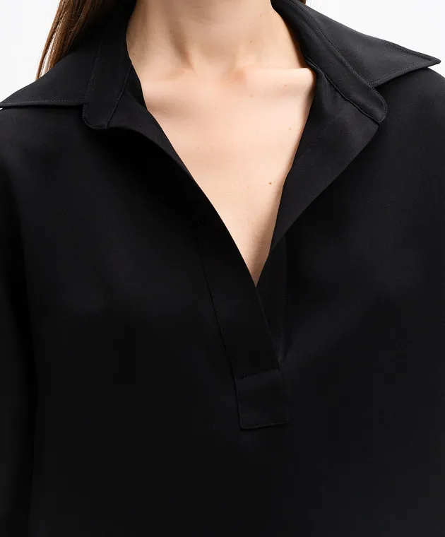 Max Mara Black silk ZANZERO blouse