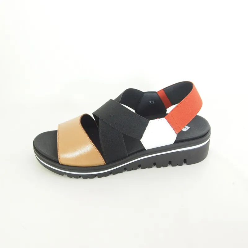 Sandalias Piesanto 220787 Camel-Blanco-Rojo