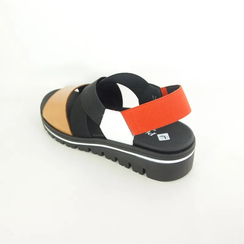 Sandalias Piesanto 220787 Camel-Blanco-Rojo