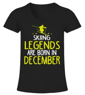 Skiing Legends Camiseta cuello pico Mujer